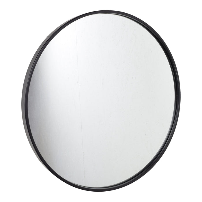 Fragix Boston wandspiegel rond - Zwart - Metaal - Ø45cm - Industrieel