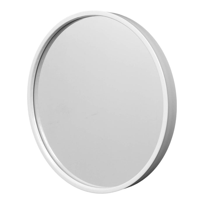 Fragix Boston wandspiegel rond - Wit - Metaal - Ø35cm