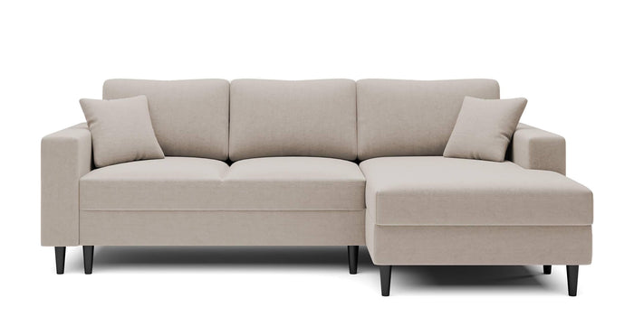 NADUVI Collection Hoekbank Malena velvet rechts met slaapfunctie