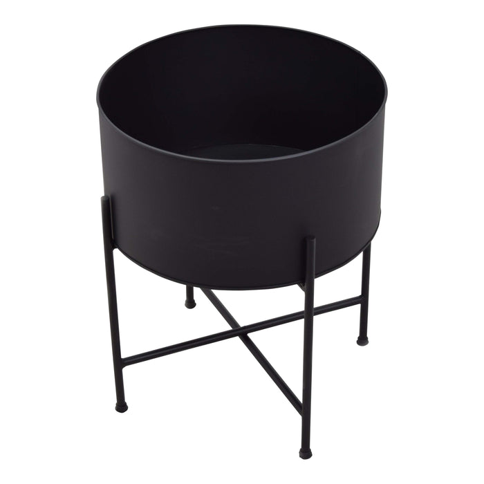 LOFT42 Flora Plantenbak Rond - Metaal - Mat Zwart -  Ø40