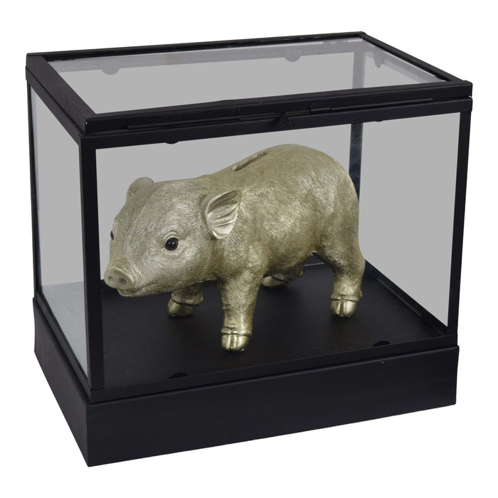 LOFT42 Showy Glazen Display Box Zwart - Metaal - (27x30x20)