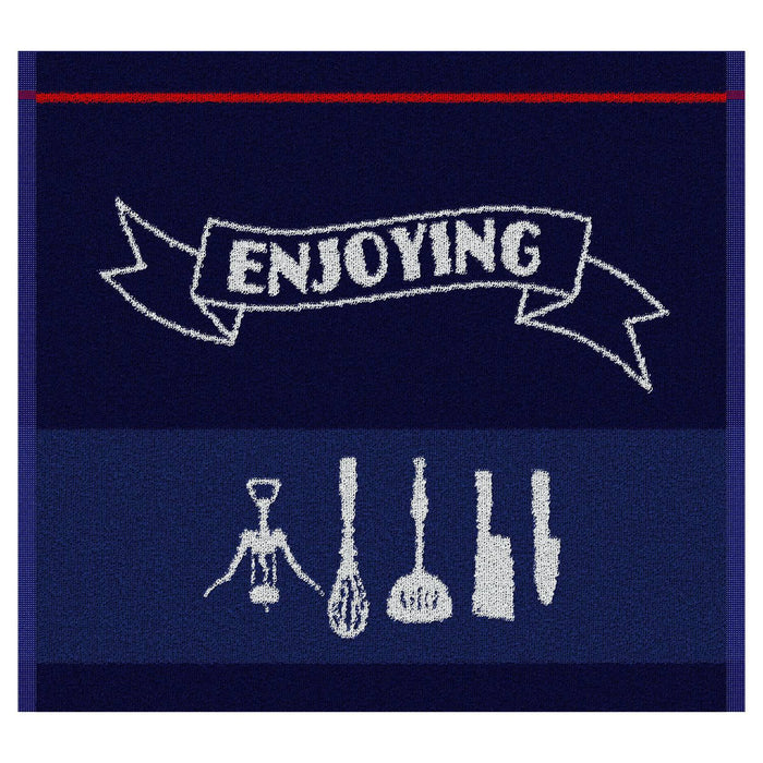 DDDDD keukendoek Enjoying - 50x55cm - Blauw - 6 stuks