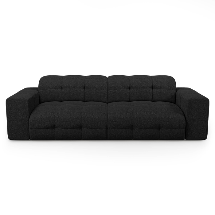 4-zitsbank bouclette donker antraciet 230cm