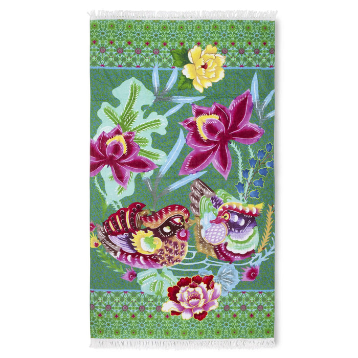 Happiness Strandlaken Velours Katoen Harmony 100x180cm - aqua