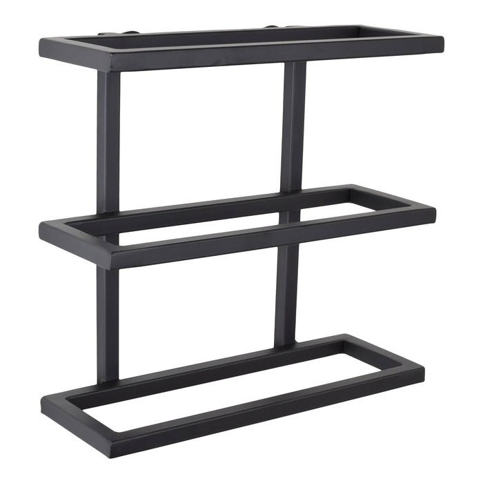 LOFT42 Pinot Wandwijnrek - 3 flessen - Metaal - Zwart - 26x27x11