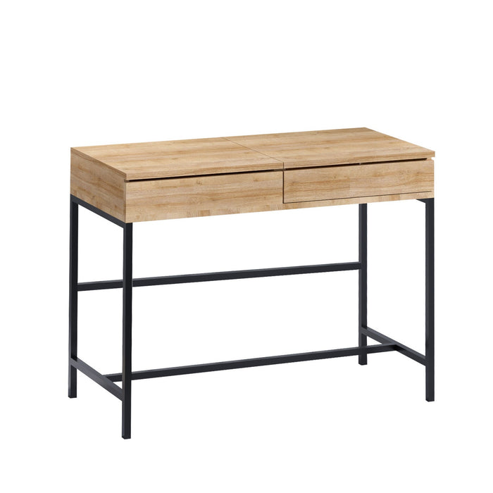 Giga Meubel - Make-up Tafel Naturel|Zwart - 100cm - Linda