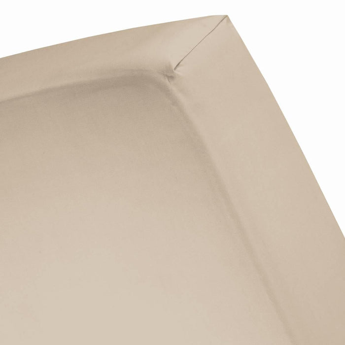 Damai Hoeslaken Biologisch Katoen Satijn 30cm Hoekhoogte - taupe