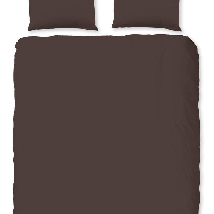 Hip Dekbedovertrek Katoen Satijn Uni - bruin