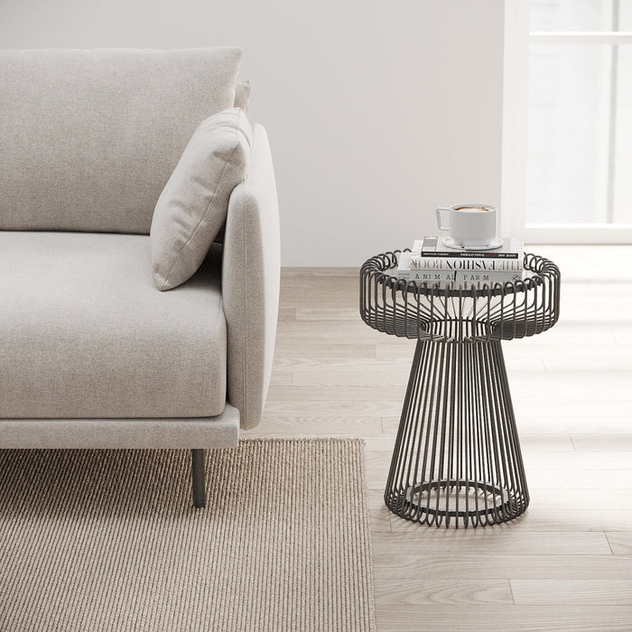 Bijzettafel Lisboa Ø38cm zwart Kare Design