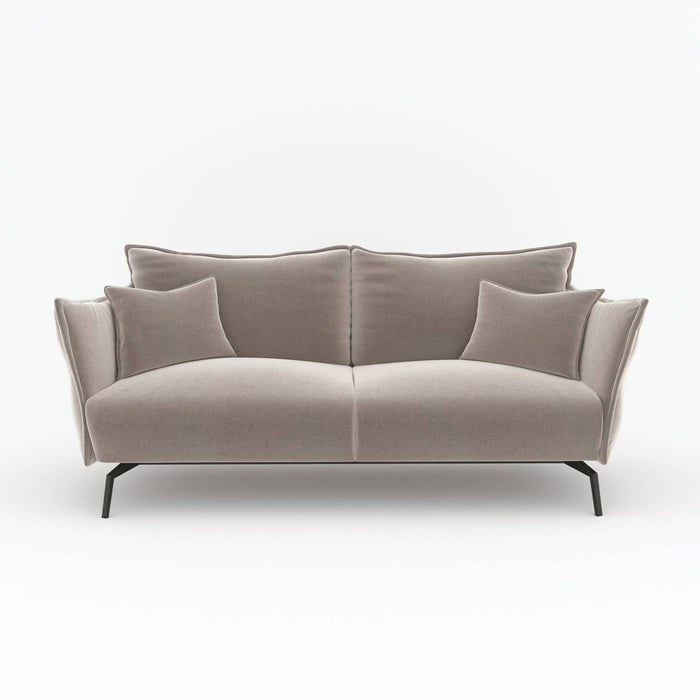 4-zits taupe fluwelen bank