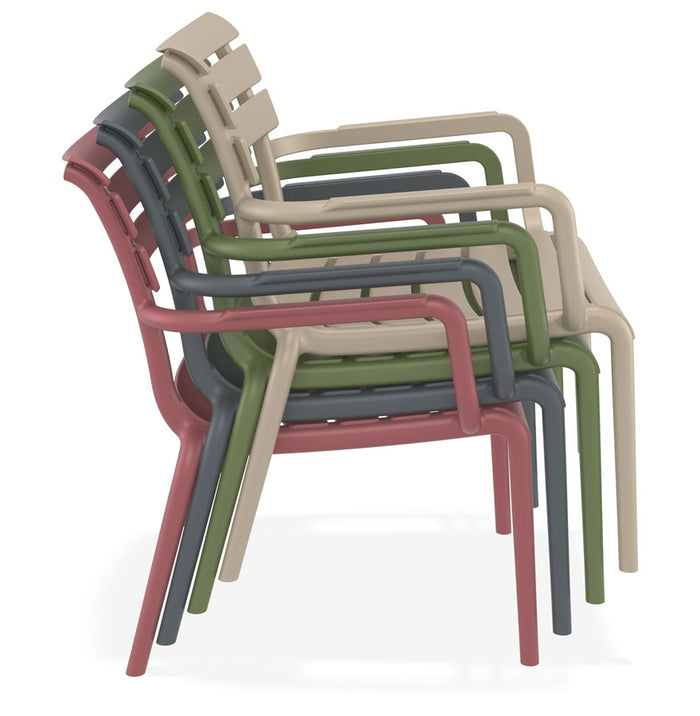 ALTEREGO AROMA Tuinstoel met armleuningen - Wit