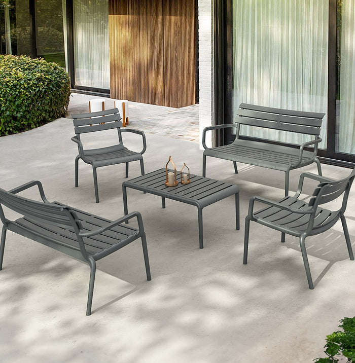 ALTEREGO AROMA Tuinstoel met armleuningen - Grijs