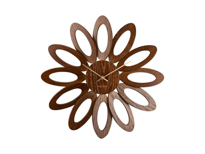 Karlsson - Wall clock Fiore dark wood veneer