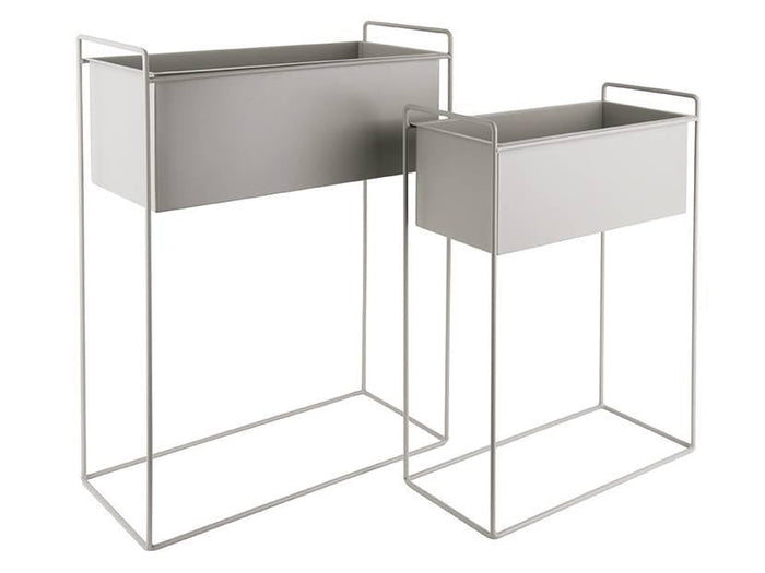 present time - Plant pot set Essence straight iron warm grey