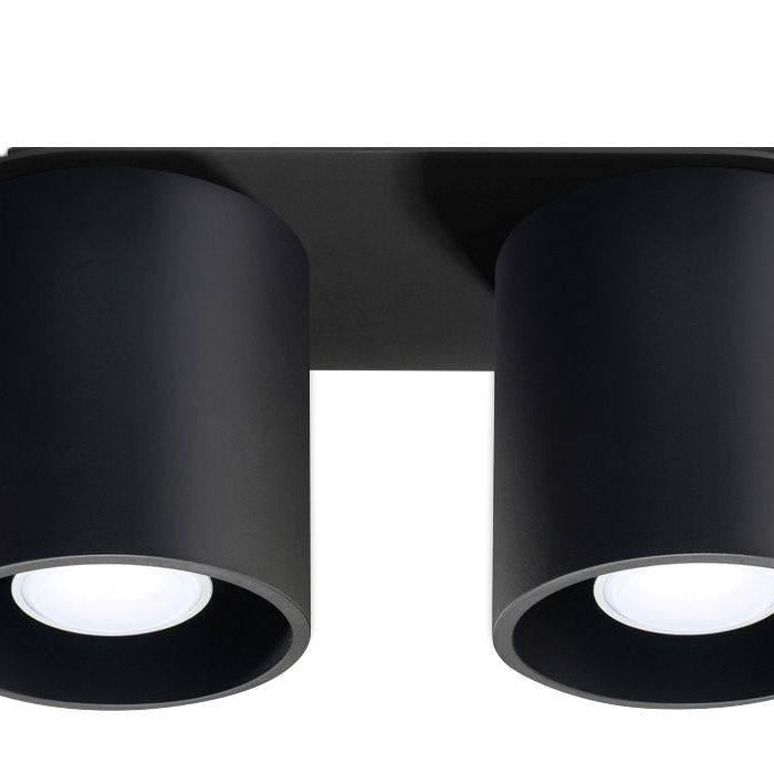 Sollux Plafondlamp Orbis 2 lichts zwart