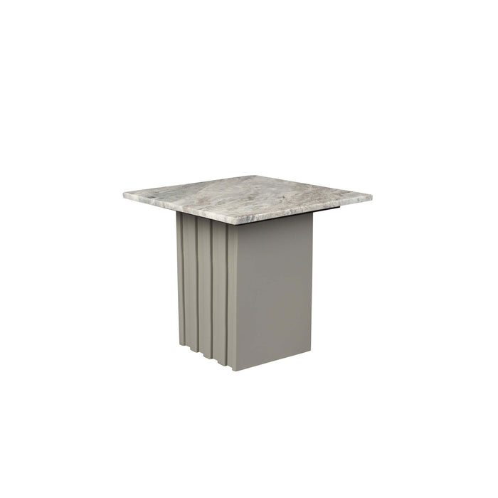 Dutchbone Clayton Bijzettafel Vierkant 40x40 cm Marmer  - Grijs