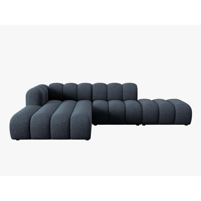 Micadoni Lupine 5-zits Hoekbank met Chaise Longue Open Links - Chenille - Koningsblauw