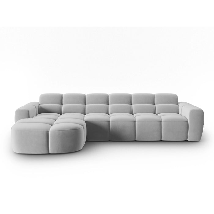 Micadoni Lisa Hoekbank met Chaise Longue Links - Velvet - Lichtbeige