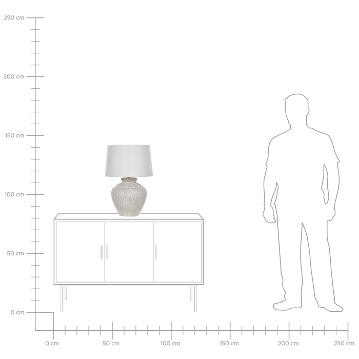 Beliani - CAINE - Tafellamp - Lichtbeige - Keramiek