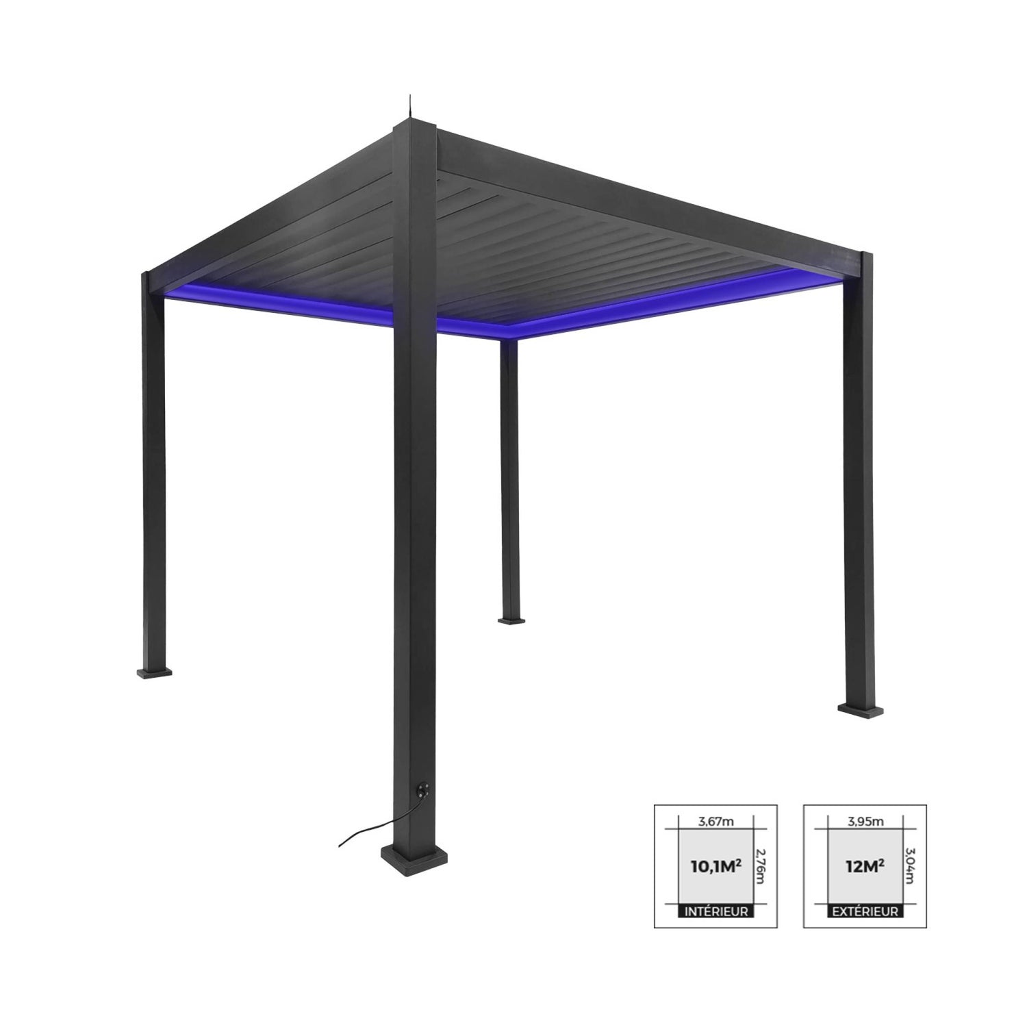 sweeek - Elektrische aluminium pergola met lamellendak, 3x3 m met