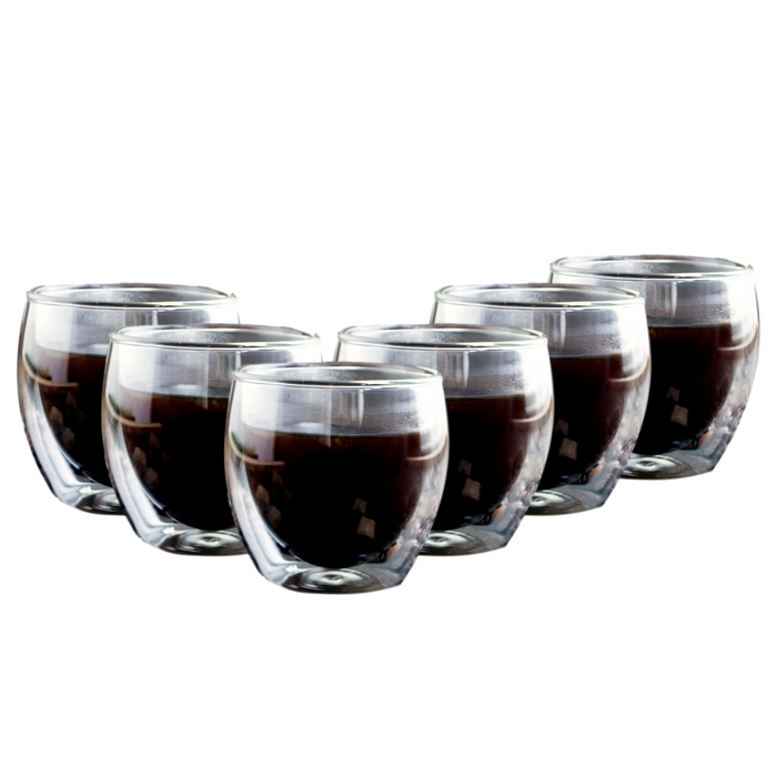 OTIX Espressokopjes Dubbelwandig Isolerend 100ml 6 Stuks Glas SPECTRUM