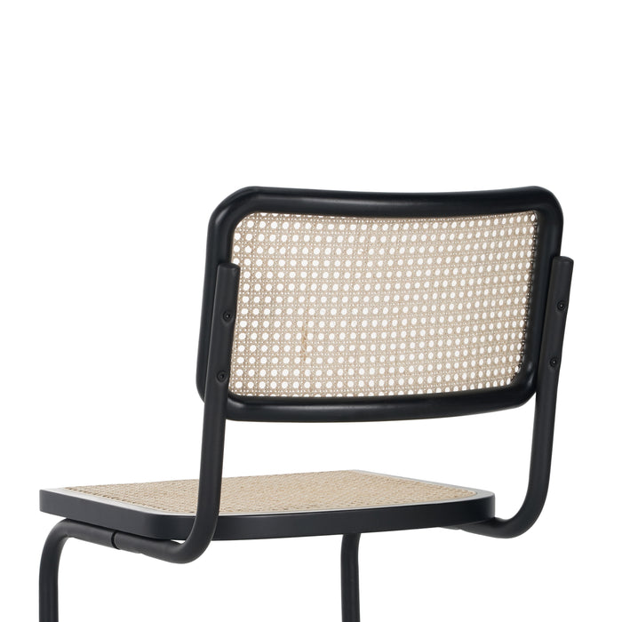 by fonQ Vento Eetkamerstoel - Zwart / Mat Zwart