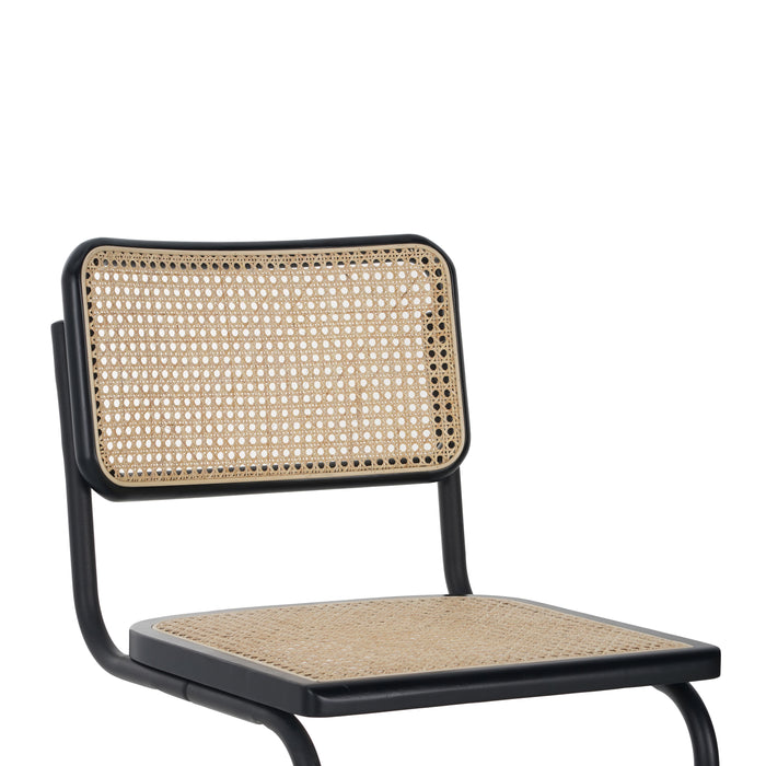 by fonQ Vento Eetkamerstoel - Zwart / Mat Zwart