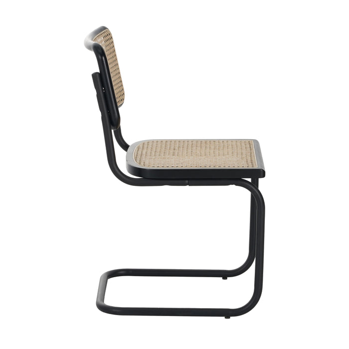 by fonQ Vento Eetkamerstoel - Zwart / Mat Zwart