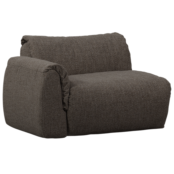 WOOOD Baggy 1-Zits Met Arm Links - Geweven Stof - Warmgrijs Melange -