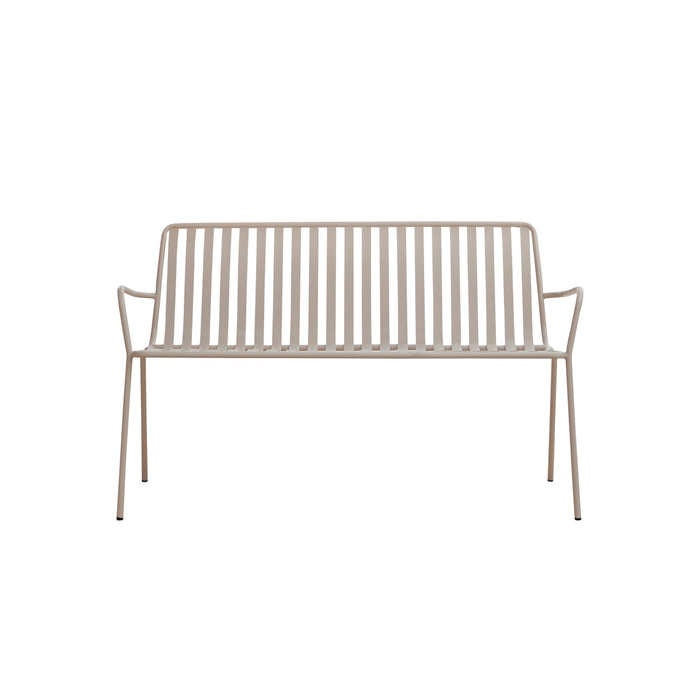 Tikamoon - Gaby 2-zits tuinbank van cream metaal
