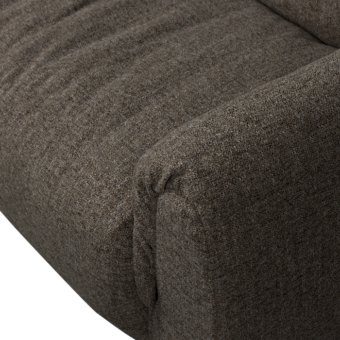 WOOOD Baggy 3-Zits Bank - Geweven Stof - Warmgrijs Melange -81x309x101