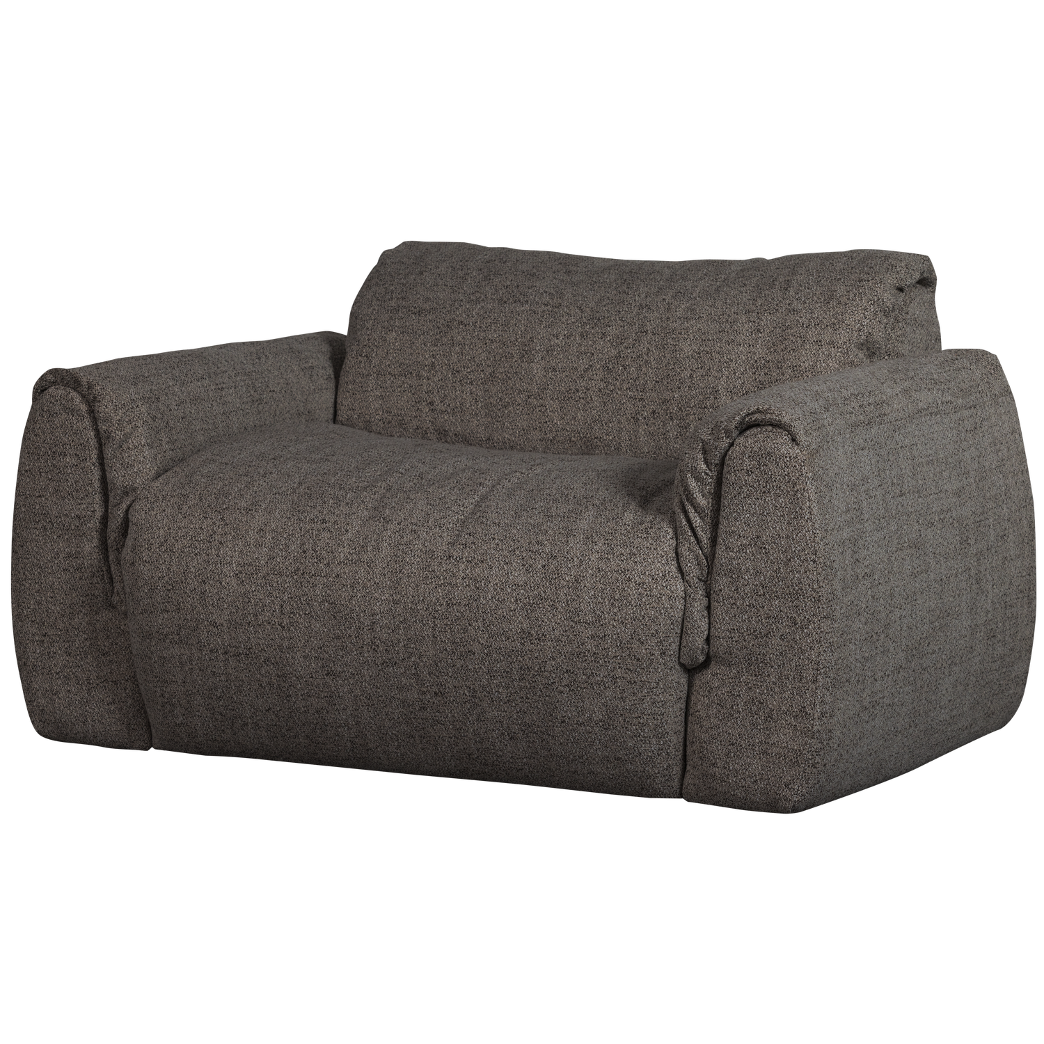 WOOOD Baggy Loveseat - Geweven Stof - Warmgrijs Melange - 81x138x101