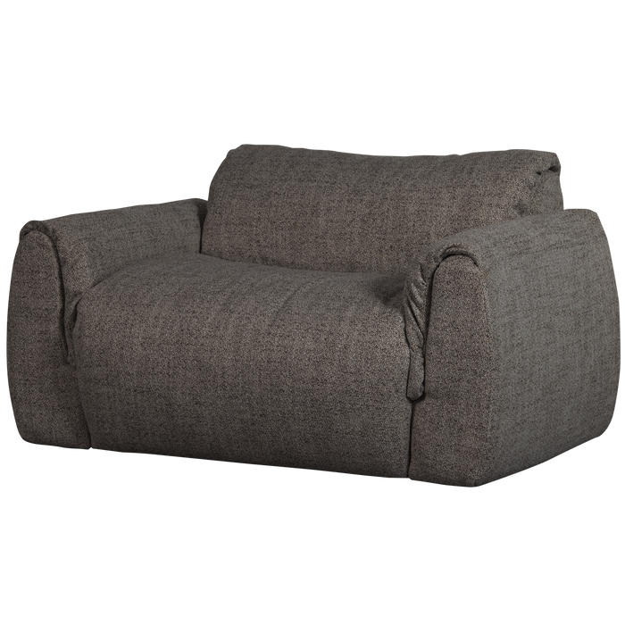 WOOOD Baggy Loveseat - Geweven Stof - Warmgrijs Melange - 81x138x101
