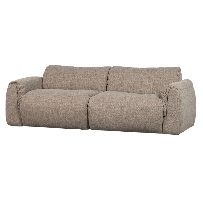 WOOOD Baggy 2-Zits Bank - Geweven Stof - Bruin Melange - 81x228x102