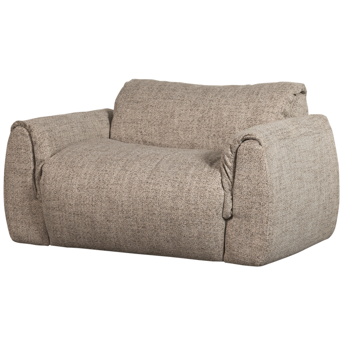 WOOOD Baggy Loveseat - Geweven Stof - Bruin Melange - 81x138x101