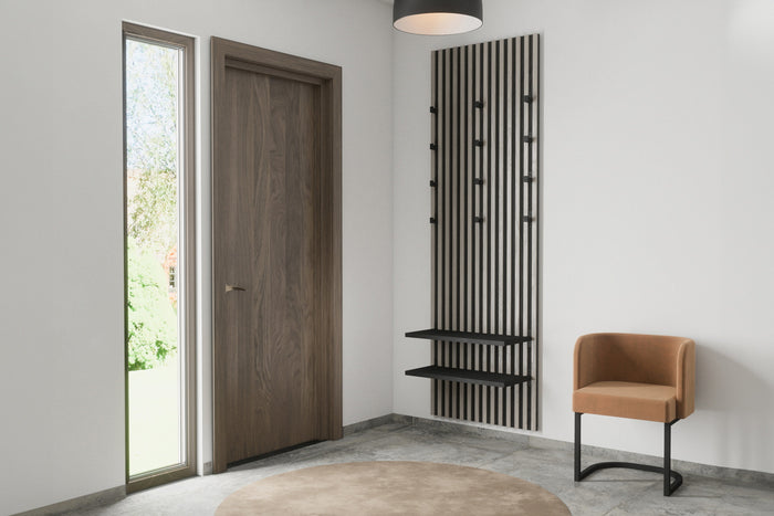 Fjôrd - Kapstok Zwart|Whitewash - 73x3x114cm - Nimes