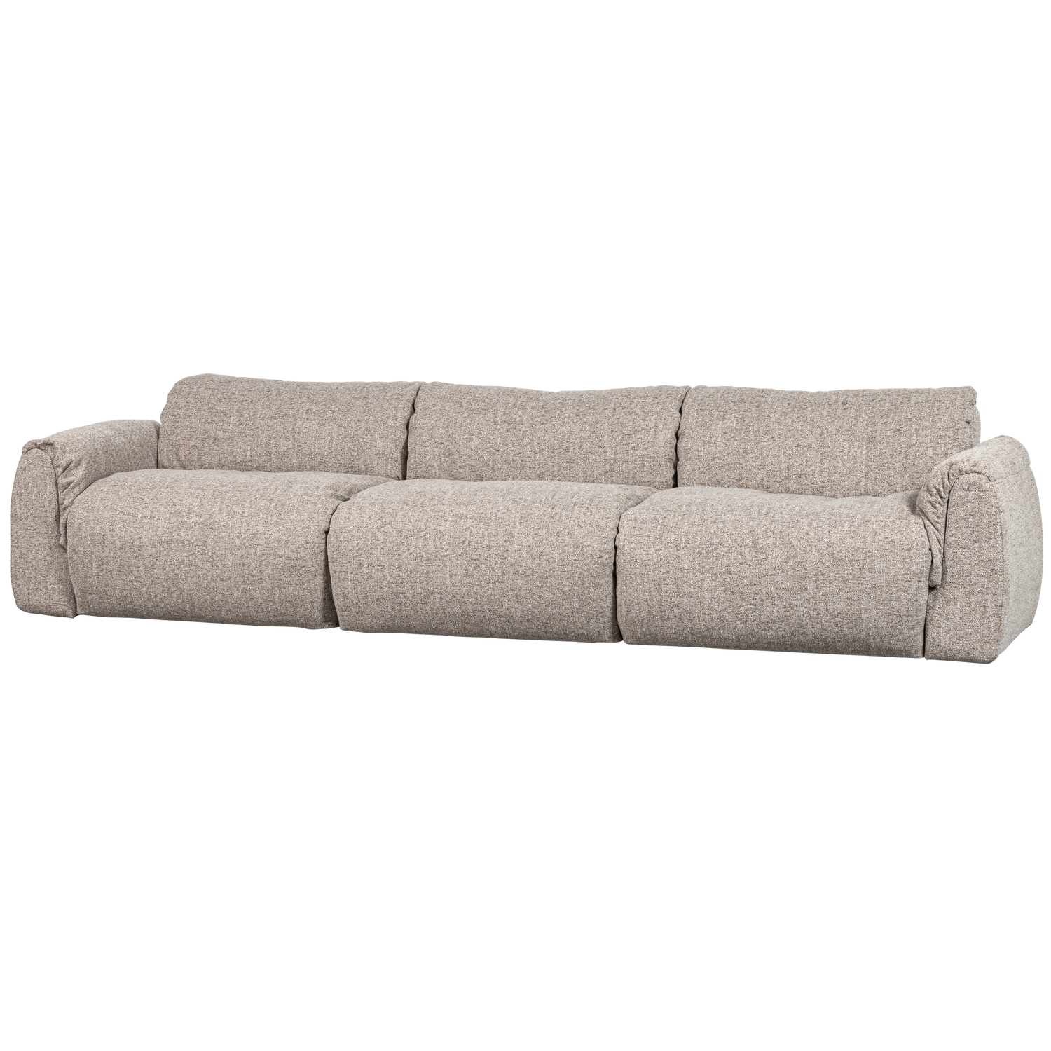 WOOOD Baggy 3-Zits Bank - Geweven Stof - Naturel Melange - 81x309x101