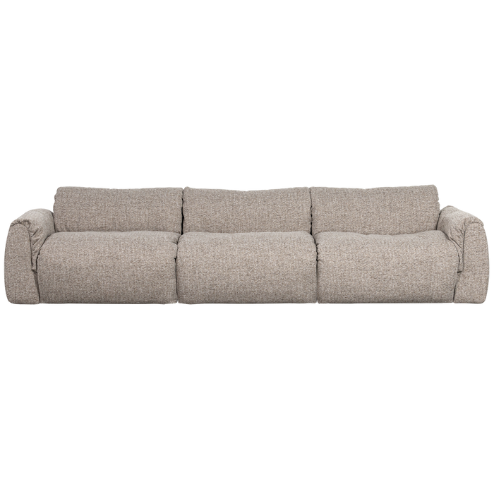 WOOOD Baggy 3-Zits Bank - Geweven Stof - Naturel Melange - 81x309x101