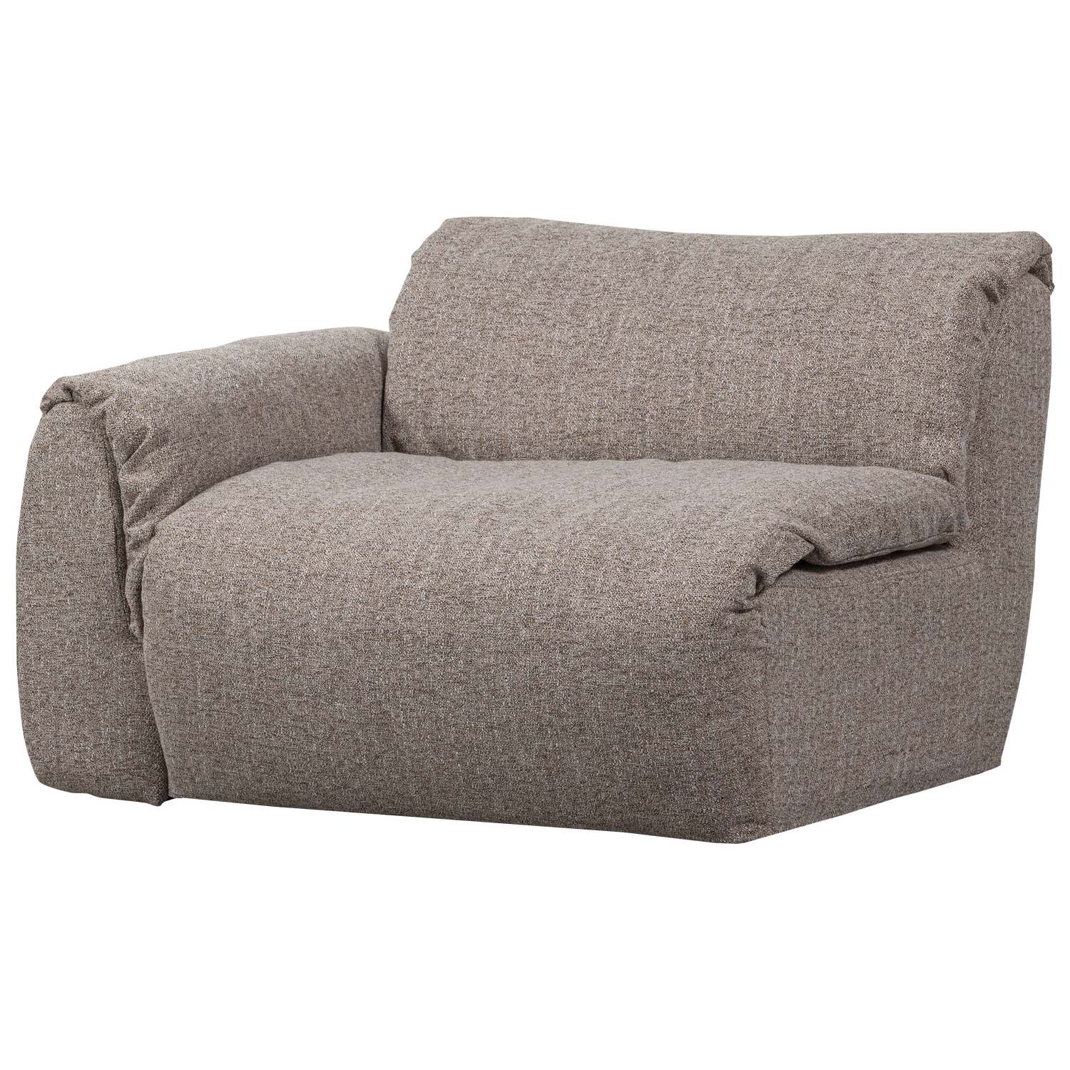 WOOOD Baggy 1-Zits Met Arm Links - Geweven Stof - Bruin Melange -