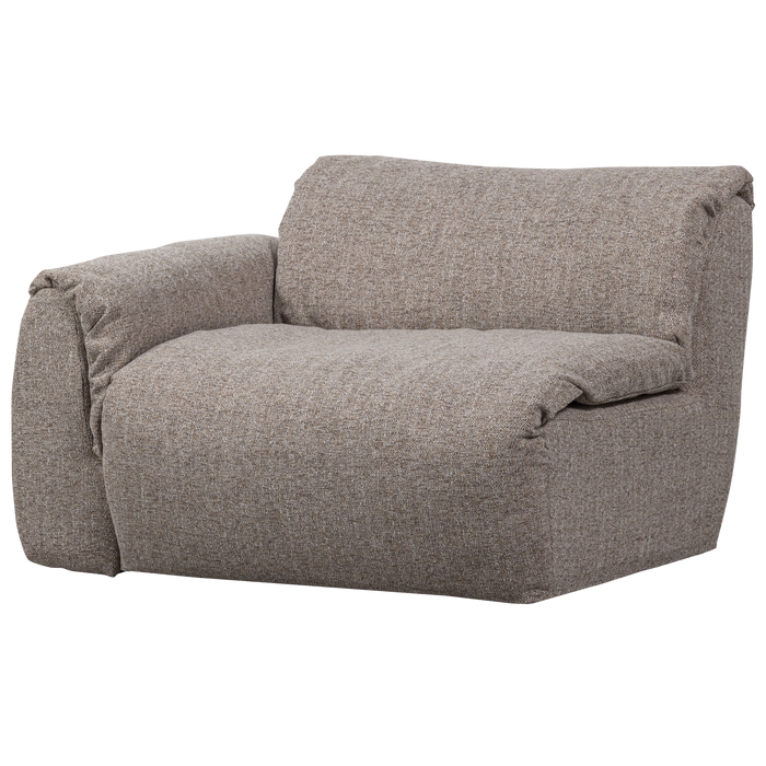 WOOOD Baggy 1-Zits Met Arm Links - Geweven Stof - Bruin Melange -