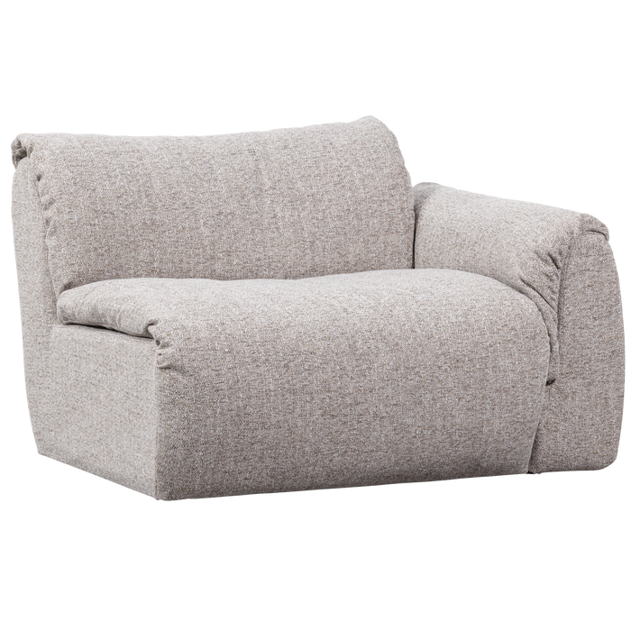 WOOOD Baggy 1-Zits Met Arm Rechts Geweven Stof - Naturel Melange -