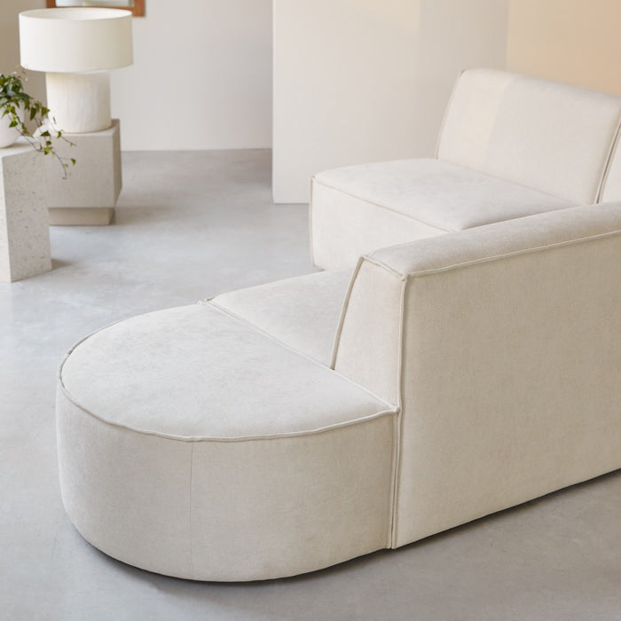 Tikamoon - Modulaire 4|5-zits hoekbank Dario in beige stof