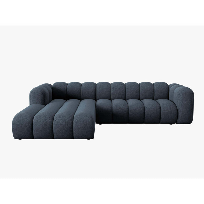 Micadoni Lupine 4-zits Hoekbank met Chaise Longue Links - Chenille - Koningsblauw