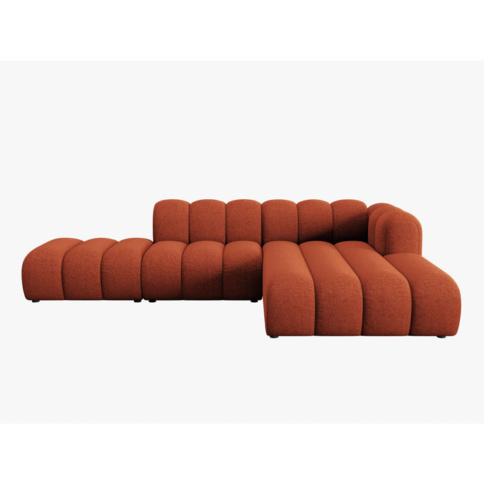 Micadoni Lupine 5-zits Hoekbank met Chaise Longue Open Rechts - Chenille - Terra