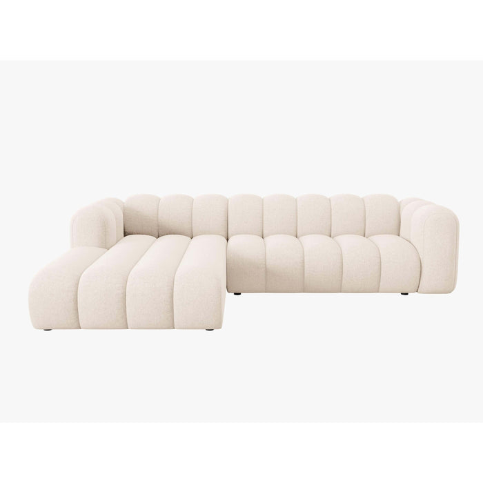 Micadoni Lupine 4-zits Hoekbank met Chaise Longue Links - Chenille - Lichtbeige