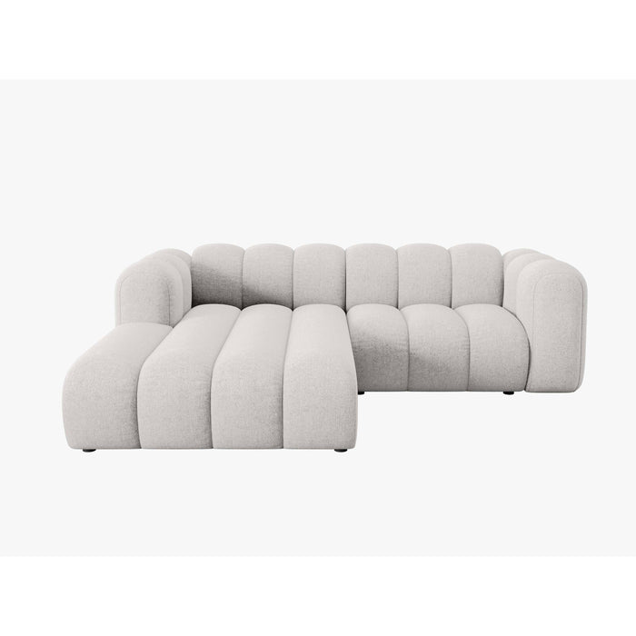 Micadoni Lupine 3-zits Hoekbank met Chaise Longue Links - Chenille - Lichtgrijs