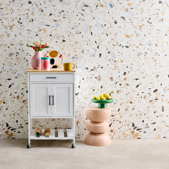 sweeek - Keukentrolley van rubberhout