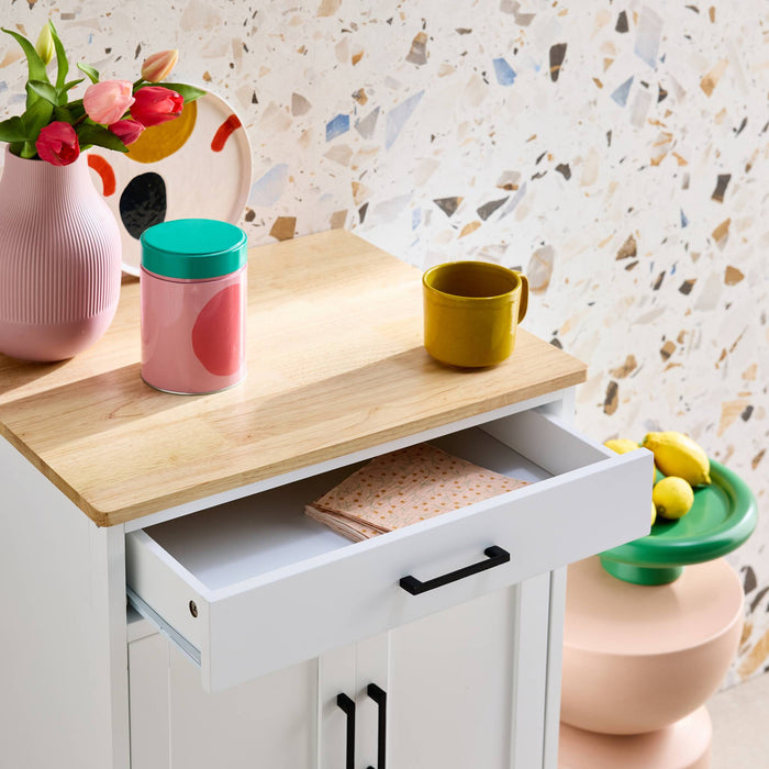 sweeek - Keukentrolley van rubberhout