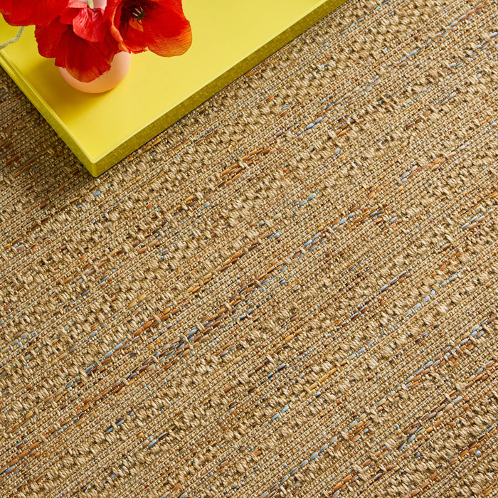 sweeek - Licht jute-effect tapijt voor binnen en buiten