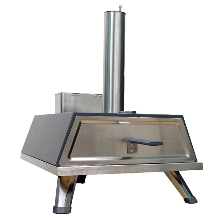 Buitenkado Pizzaoven Grijs - 69x40x44cm - Houtgestookt